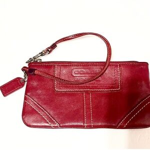 Vintage Coach Red Wristlet